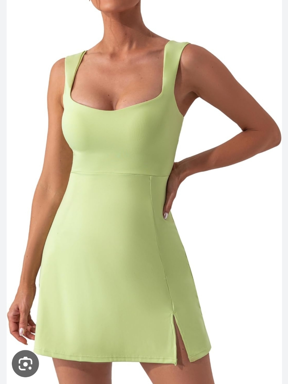 Women's Light Green Sleeveless Activewear Dress Size M